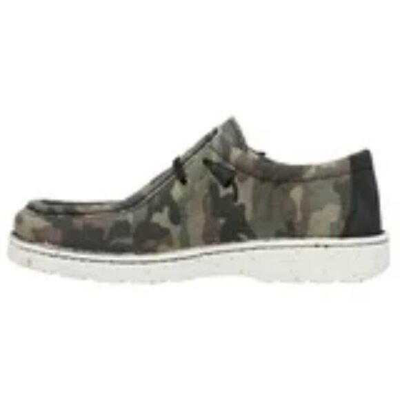 Justin Men\'s Hazer Camo Print Casual Lace-Up Slip On Shoes - Moc Toe JM316